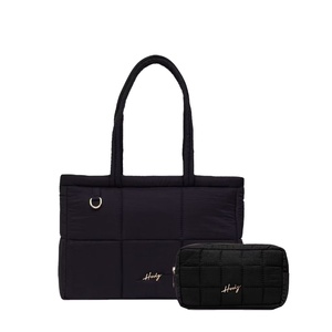 Large Capacity Women's <b>Tote</b> <b>Bag</b> Premium Crinkle Fabric 14 Inch <b>Laptop</b> Shoulder <b>Bag</b> <b>for</b> Work and College - Product Image 1