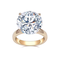 Bague de fiançailles unisexe en or massif 18 carats avec diamant synthétique certifié de 1 carat, couleur D, taille brillant, style signet tendance