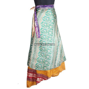 Nuevas faldas de playa vintage de seda mágica de 38 pulgadas de largo, falda cruzada ¡en oferta! Pareo Sarong, Traje de Baño, Pareo de Seda para la Playa - Product Image 1