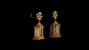 Pendientes de Novia con Diamante Brillante Redondo Cultivado en Laboratorio | Joyería de Boda Antigua - Product Image 2