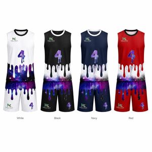 ชุดยูนิฟอร์มบาสเก็ตบอล Galaxy Drip สำหรับผู้ชาย แบบสั่งทำพิเศษ เสื้อเจอร์ซีย์ตาข่ายแบบซับลิเมชั่น กางเกงขาสั้น ชุดกีฬาสำหรับทีม ชุดอุปกรณ์สำหรับการแข่งขัน ขายส่งแบบ OEM! ! - Product Image 1
