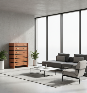 <b>5</b>-drawer Modern Eco-Friendly Chest Mango Wood Bed <b>Frame</b> Bedroom Indoor Factory Direct Wholesale Home Furniture Premium Quality - Product Image 4