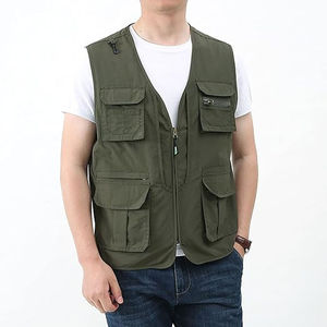 Chaleco Multibolsillos de Moda para Hombre, Chaqueta sin Mangas para Pesca y Deportes al Aire Libre, Chaleco de Verano, Ropa Exterior, Chaleco Cargo - Product Image 4