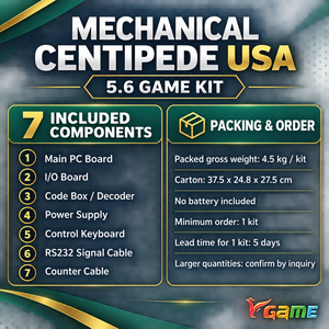 Kit de jeu d'arcade VGAME Mechanical Centipede USA 5.6 pour projets de bornes d'arcade sur le thème des insectes - Product Image 2
