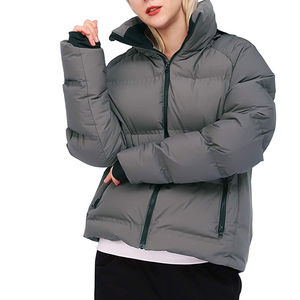 Manteau matelassé pour homme de haute qualité 100% nylon, logo personnalisé imprimé, respirant, imperméable, à capuche, réversible, en toile tricotée pour l'hiver - Product Image 2