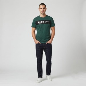 T-shirt décontracté à manches courtes pour homme Hawk Eye Sports H-170, coupe classique, haute qualité, tissu lourd 220g, impression sérigraphique unie - Product Image 1