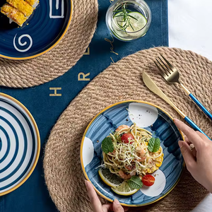 Juego de Posavasos de Yute Resistentes al Calor, Tapetes Tejidos para Tazas de Café, Vasos y Té, Estilo Rústico Campestre, Venta al por Mayor - Product Image 1