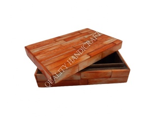 Caja de Joyería de Madera con Incrustaciones de Hueso Naranja de la Mejor Calidad, 15x10x5cm, Decoración de Hogar de Lujo, Regalo de Cumpleaños, Artesanía de la India - Product Image 2
