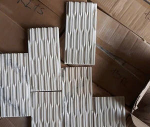 Revestimiento de Pared de Piedra Natural Blanca con Corte a Peine 10×20 cm – CTS-DOT-TN-133 - Product Image 5