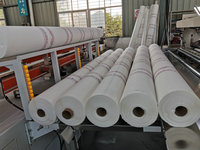 Ligne de fabrication automatique de papier toilette haute vitesse, certifiée CE, impression bicolore et gaufrage à la colle