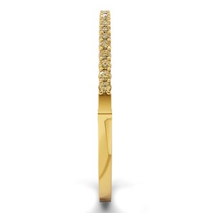 Trendy 14k Gold Made <b>Bangle</b> <b>Bracelet</b> Comes With Brilliant Round Cut Embrace Lemon Yellow Lab Grown Diamond (1 Ct. Tw.) <b>Bracelet</b> - Product Image 3