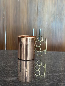 Elegant Durable 100% Pure Copper Tumbler Black Copper Mule <b>Mug</b> Elegant Design <b>Reusable</b> Eco-Friendly Food Safe Portable Beer - Product Image 2