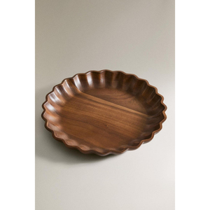 Oval Wooden Serving <b>Plate</b> Handmade Polished Wabi Sabi Design Solid Color Dishes & <b>Plates</b> Round <b>Plate</b> Stylish <b>plate</b> - Product Image 4