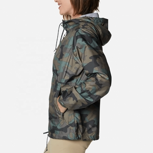 Lightweight Women <b>Camo</b> Windbreaker <b>Jacket</b> Hooded Waterproof Outdoor Tactical Sport Hiking Rain Coat Casual Outerwear - Product Image 2