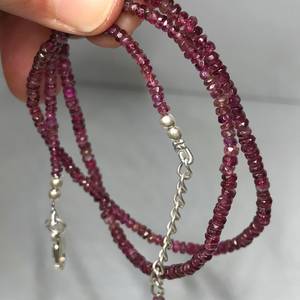 Collar de Turmalina Rosa Intenso con Cuentas de Plata de Ley 925, Joyería de Piedra Rosa, Regalo de Lujo para Mujer, Piedra de Nacimiento de Octubre - Product Image 2