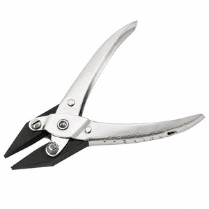 Pince à bec plat parallèle, lèvres lisses ou dentelées, 140 mm, outil de fabrication de bijoux ZetomedPro - Product Image 1