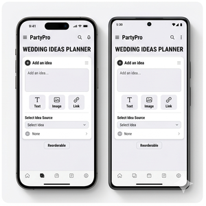 Aplicación RoyalCraft para Planificación de Fiestas – Organizador de Eventos, Lista de Invitados, Invitaciones, Presupuesto e Ideas para Fiestas ios/android - Product Image 4