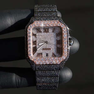 Montre de luxe neuve de haute qualité sertie de diamants de laboratoire incolores pour hommes, prix de gros de la meilleure qualité - Product Image 5