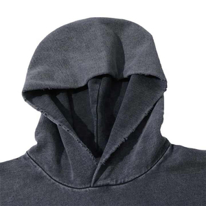 Sudadera con Capucha Estilo Gótico Y2K, Oversize, Lavado Ácido, Color Negro, Personalizable, MOQ, Alta Calidad, 100% Algodón Felpa, Ecológica, para Hombre - Product Image 4
