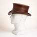 Premium Quality Custom Handmade Rustic Unisex Brown Leather Top <b>Hat</b> Braided <b>Band</b> Vintage Gothic Steampunk Gift - Product Image 3