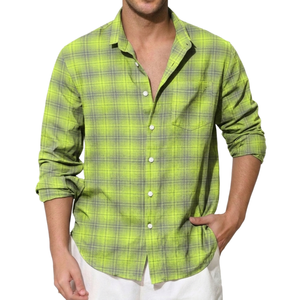 OEM Flannel <b>Shirts</b> Men's Dresses Long-Sleeved <b>Plaid</b> <b>Shirts</b> - Product Image 1