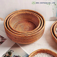 Natuurlijk rotan, milieuvriendelijk, handgeweven, vintage, flexibel, multifunctioneel fruitmandje, dienblad, sieraden, keuken, woonkamer