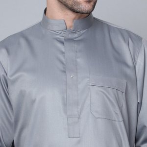 Thobe musulman pour homme, personnalisé, haut de gamme, décontracté, respirant, en polyester, longueur au sol, manches longues, toutes saisons, vente chaude - Product Image 5