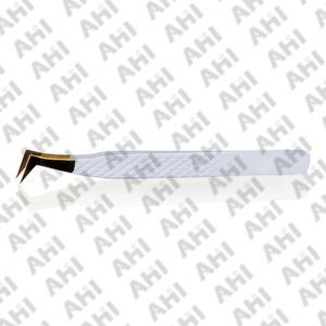 Pinzas Profesionales de Acero Inoxidable para Pestañas, Punta Serrada, para Extensión de Pestañas, Longitud 125-150 mm, Clásicas y Perfectas - Product Image 1