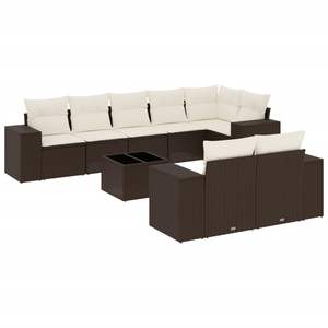 Conjunto de Sofás Modulares Grandes de Ratán PE Marrón para Jardín, Muebles de Exterior Cómodos y Elegantes - Product Image 2