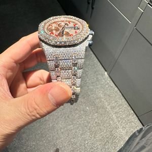 Reloj de Diamantes Moissanite DEF de Alta Calidad, Estilo Hip Hop, con Mecanismo Mecánico Automático y Manual - Product Image 3