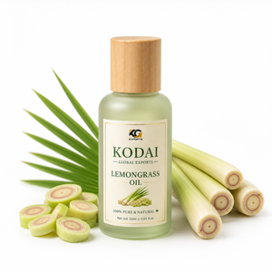 Aceite Esencial de Limoncillo de Tamil Nadu 100% Puro y Natural de Kodai Global Export, Destilado al Vapor, para Aromaterapia Facial, Limpieza Sin Dolor - Product Image 1