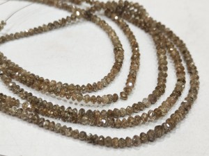 Cuentas facetadas de diamante marrón natural, cuentas de diamante certificadas, tamaño de 1.5 mm a 2.5 mm - Product Image 4