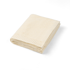 Couverture bébé tricotée écologique 100% coton, couleur unie, style mignon, personnalisable, forme rectangulaire, 209g-278g, printemps été - Product Image 1