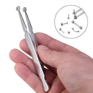 Pince à épiler de haute précision pour bijoux corporels, en acier inoxydable chirurgical, pour piercing du nez, des oreilles, du nombril - Product Image 5