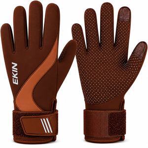 Guantes Deportivos Ekin de Dedo Completo, Cuero PU Antideslizante, Correa de Muñeca Ajustable, Unisex, Transpirables, para Todas las Temporadas - Product Image 1
