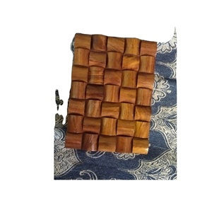 Couleur marron en bois Pochette pour femme - Product Image 1