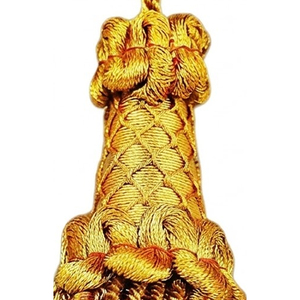 Borla de Hilo Metálico Dorado para Decoración de Cortinas, Borla de Hilo Metálico Personalizada - Product Image 6