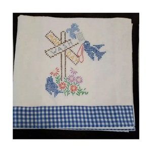 Vente en gros de textiles de maison décoratifs bon marché 100% coton grossiste de premier plan de serviettes de cuisine petite théière fumée brodée pour la maison - Product Image 2