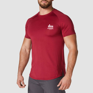 Camiseta de gimnasio cómoda y transpirable, personalizable, en stock, hecha de algodón y poliéster. - Product Image 1