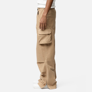 Pantalon Cargo Jogger Décontracté pour Hommes, Couleur Unie, Taille Mi-Haute, Coupe Ample, avec Revers, pour Jeunes Hommes - Vente en Gros - Product Image 4