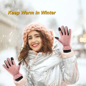 Guantes de Esquí Unisex de Dedo Completo, Color Rosa, Poliuretano Antideslizante, para Actividades al Aire Libre en Invierno - Product Image 5