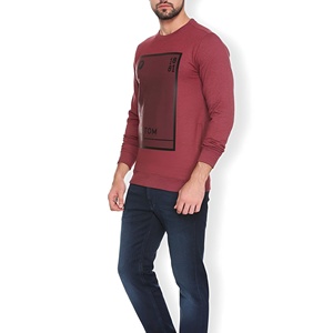 Sweat-shirt à col rond surdimensionné pour homme de haute qualité avec logo personnalisé, en molleton de coton, streetwear décontracté, OEM - Product Image 3