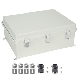 Scatola Elettrica Esterna in Plastica ABS con Coperchio a Cerniera 13.78 X 9.84 X 5.90, Coperchio di Giunzione in Acciaio Inossidabile per Condotte e Raccordi - Product Image 1