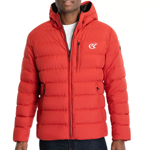 Vestes d'hiver matelassées confortables pour hommes, de haute qualité, fabriquées au Pakistan, col montant, logo sur le devant, respirantes, écologiques - Product Image 1