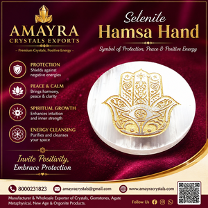 สินค้ามาใหม่ แผ่นเซเลไนต์แกะสลักลายดอกไม้สำหรับตกแต่ง  ซื้อขายส่งจาก Amayra Crystals Exports - Product Image 2