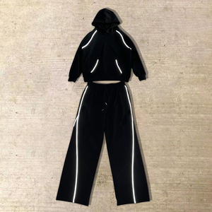 Conjunto de Sudadera y Pantalones Deportivos Personalizados, 100% Algodón, Felpa Gruesa, Estilo Francés, con Logotipo Personalizado - Product Image 2