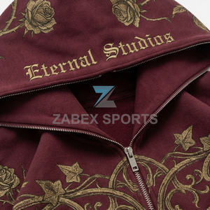 Sudadera con Capucha de Invierno de Lujo para Hombre, Estilo Regular, con Cremallera Frontal y Pedrería, Gruesa, Informal, OEM Premium - Product Image 3