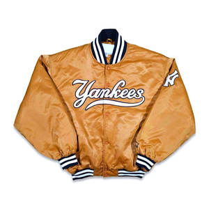 Chaqueta Bomber de Satén Personalizada con Logotipo para Hombre, Estilo Universitario de Béisbol, Ropa Deportiva Informal de Invierno, Chaqueta Letterman Premium - Product Image 1