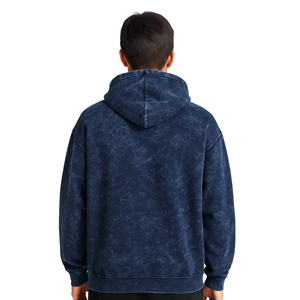 Nouveau style de sweat à capuche délavé à l'acide, meilleure qualité, personnalisation possible, fabrication de sweats à capuche délavés à l'acide, basiques délavés à l'acide en coton mélangé - Product Image 6