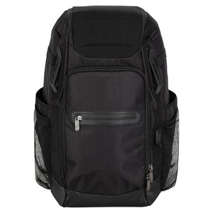 Unisex <b>Black</b> Tactical <b>Backpack</b> With Mesh Side Pockets Zippered Compartment Capacity Shoulder Strap Design - Product Image 1